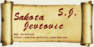 Šakota Jevtović vizit kartica